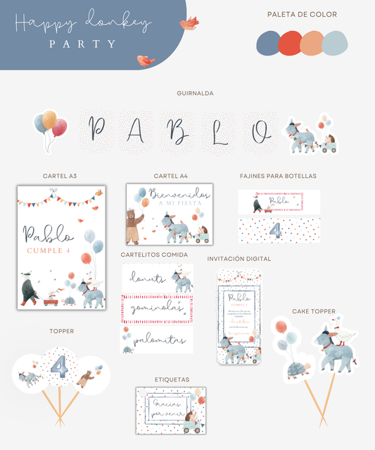 Pack cumpleaños Happy Donkey