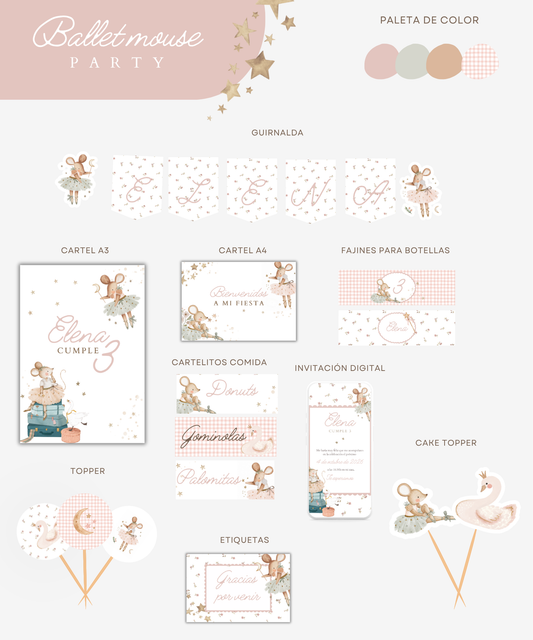 Pack cumpleaños Ballet mouse