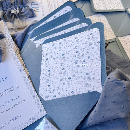 Sobres para invitación cuadrada.